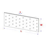 Verbindingsplaat 100×240 staal / verzinkt  (2mm) – sendzimir verzinkt – 50 stuks