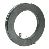 Gaatjesband recht 10m 25×0,8 staal / verzinkt  – sendzimir verzinkt – 10 stuks