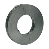 Gaatjesband recht 50m 25×0,8 staal / verzinkt  – sendzimir verzinkt – 5 stuks