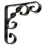 Plankendrager ornament 250×250 Blacktop/zwart – 10 stuks