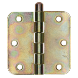 Gerolde knopscharnier 76,2×76,2 geel verzinkt – 24 stuks