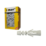 Nylon spreidplug met boord SMART Ø6×30 – grijs – 100 stuks